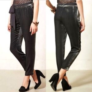 Elevenses Silk Velvet Ankle Joggers Pants XS
